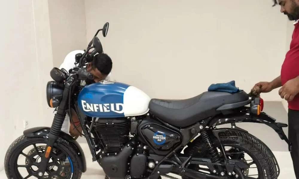 Royal Enfield hunter 350 Rebel Blue Oct 2025 Billing