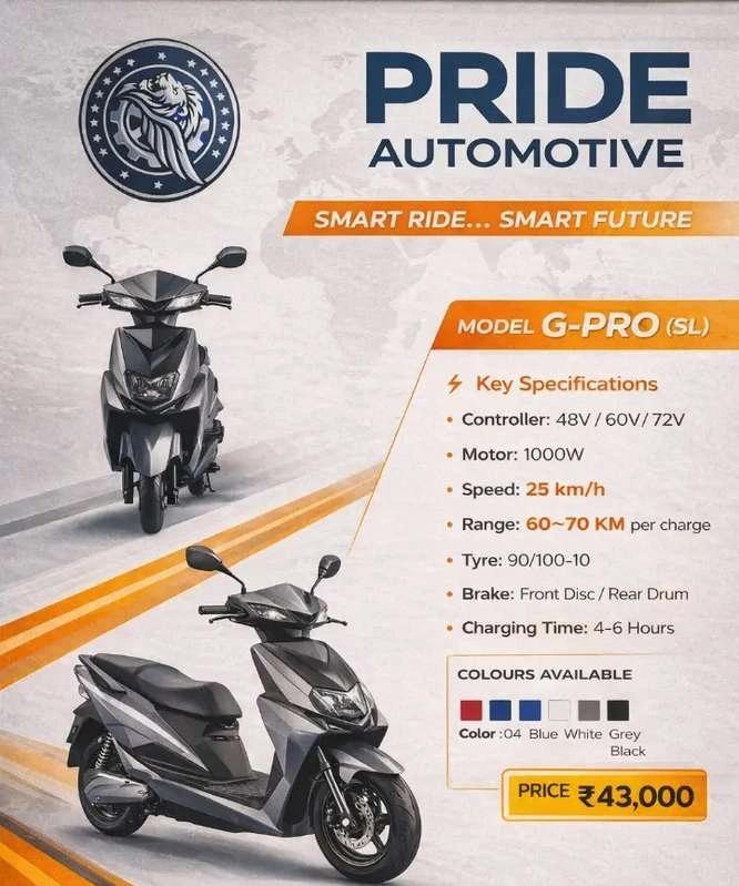 PRIDE AUTOMOTIVE ELECTRIC, SCOOTER ( showroom new scooty)